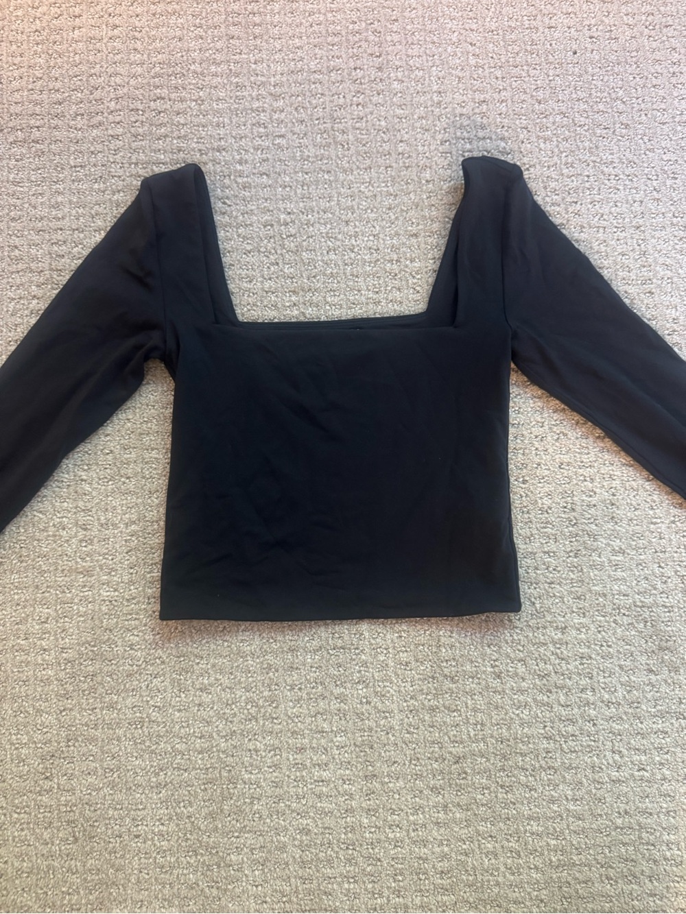 Aritzia Original Contour Square neck Long sleeve- Black